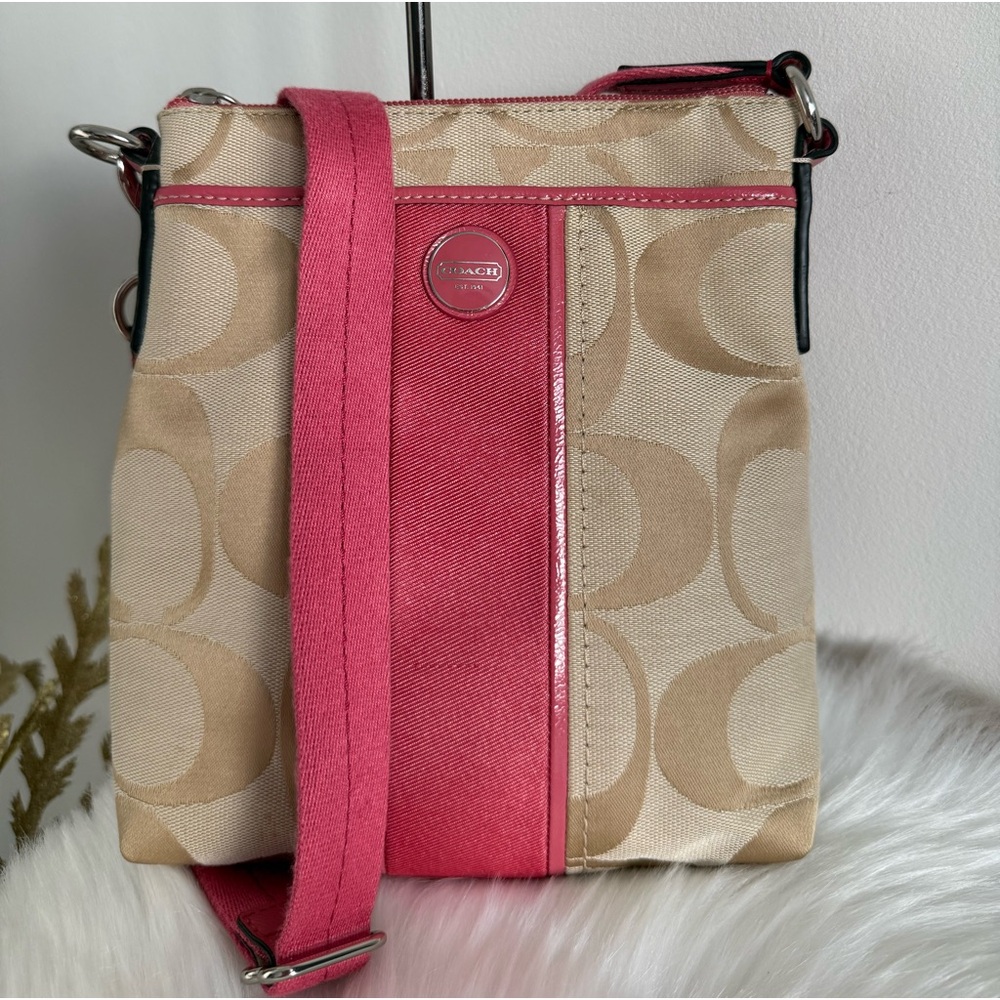 Coach stripe crossbody